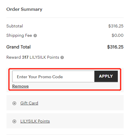 How do I apply a promo code?